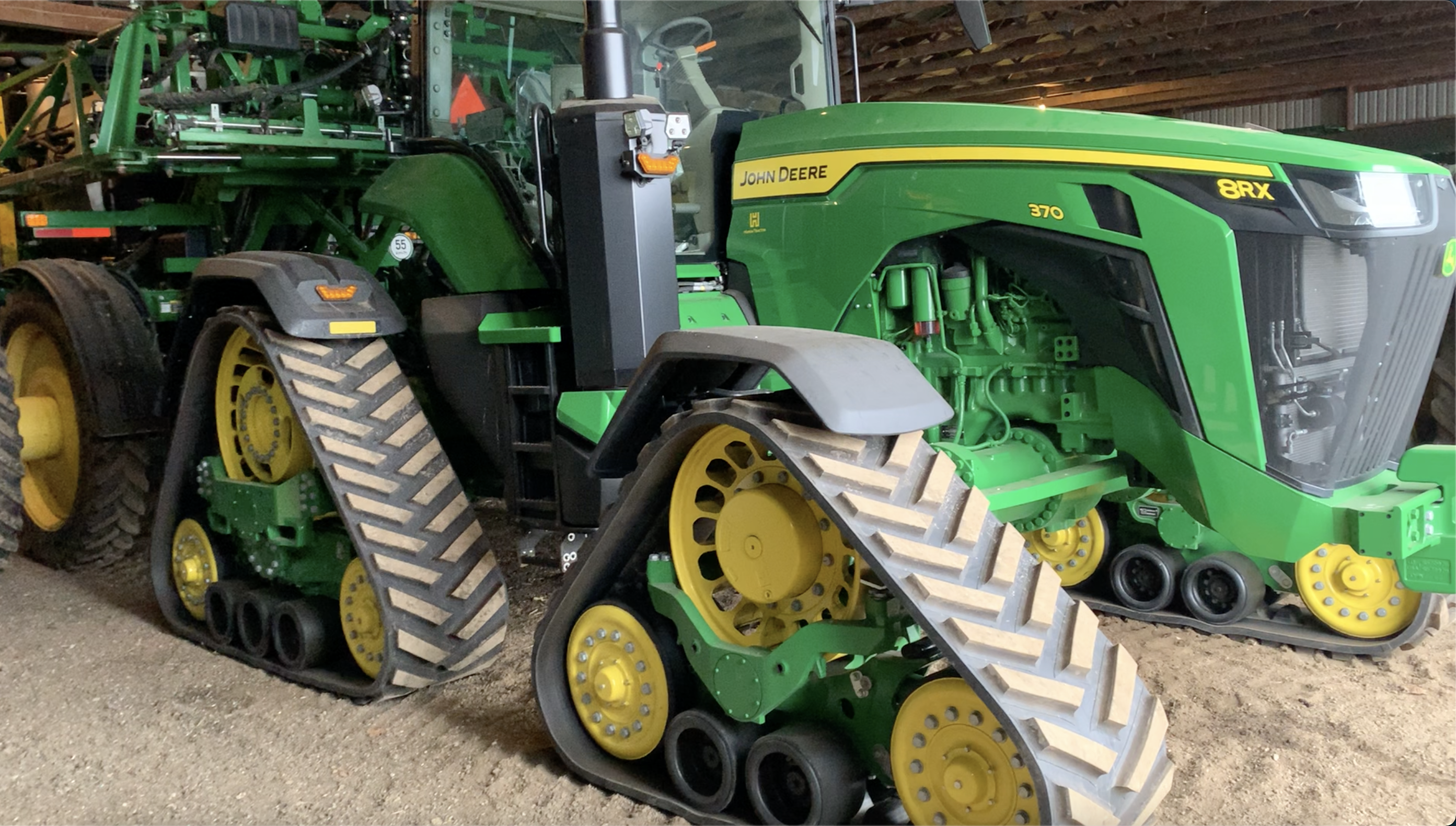 Featured image for “Eliminating compaction while planting or harvesting is easy with the John Deere 8RX 370.”